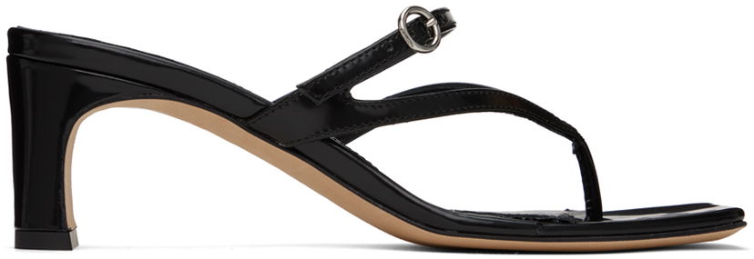 Modni dodatki Aeyde Aeyde Giselle Heeled Thong Sandals Črna | A11-HS-GLIS55TB27-SS24-800-028