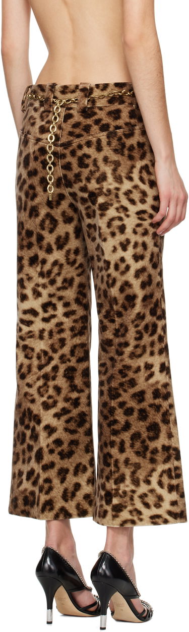 Hlače CHLOÉ Chloé Cropped Bootcut Trousers Rjava | CH25SPA31290, 2