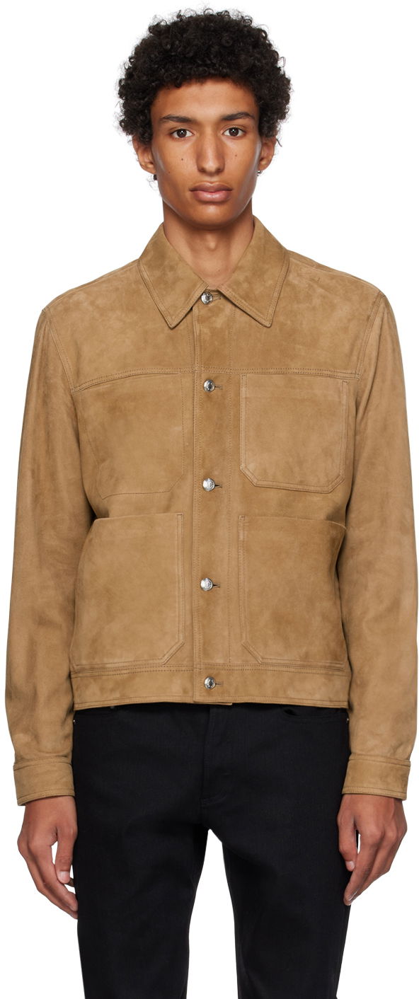 Jakna Paul Smith Paul Smith Suede Trucker Jacket Rjava | M1R-374Y-L00040
