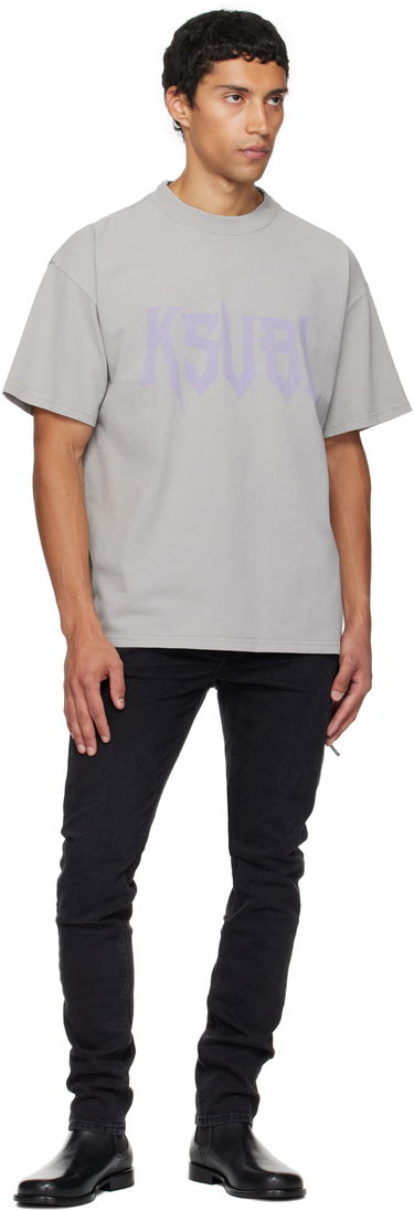 Majica Ksubi Ksubi Blasted Ekcess Short Sleeve T-Shirt Siva | MFA25TE007, 3