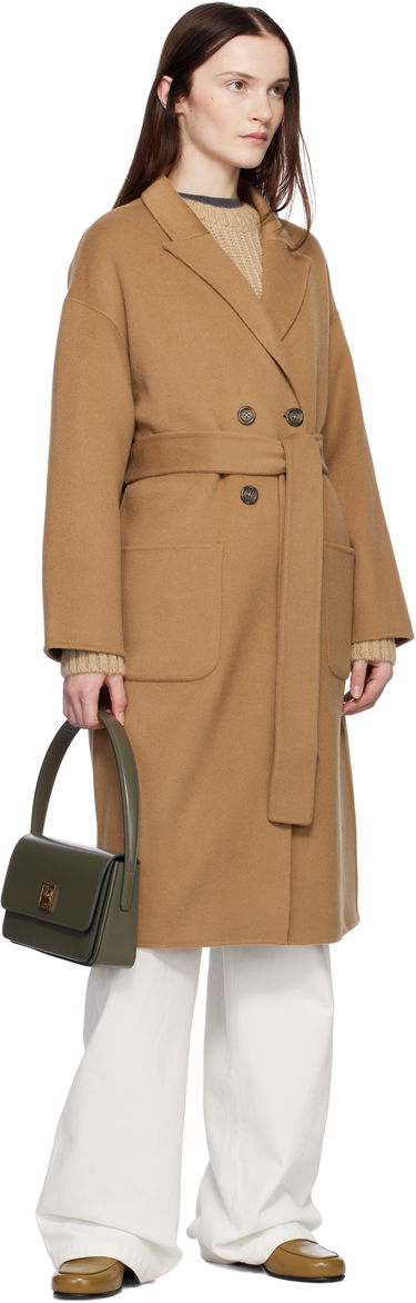 Plašči Anine Bing Anine Bing Dylan Double-Breasted Wool Coat Rjava | A-01-4001-200, 3