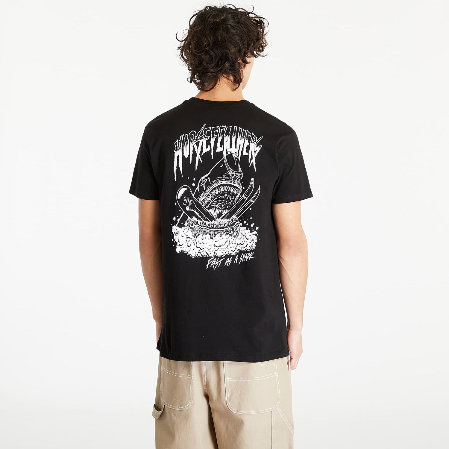 Majica Horsefeathers Snow Shark T-Shirt Črna | SM1331A, 1