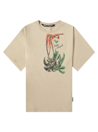 Majica Palm Angels Upside Down Palm Tee Bež | PMAA066S23JER0036155