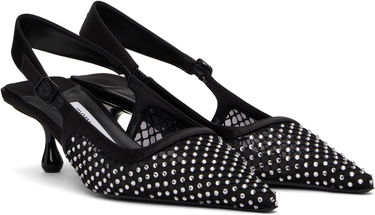 Superge in čevlji Jimmy Choo Jimmy Choo Amel 50 Crystal Slingback Heels Črna | AMEL 50 QHS, 3