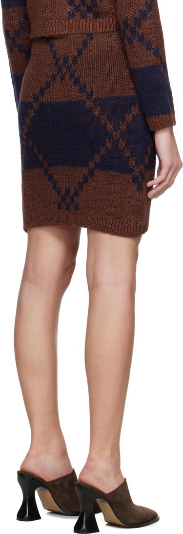 Krila JW Anderson JW Anderson Fairisle Knit Miniskirt Rjava | KW1412-YN0439, 2