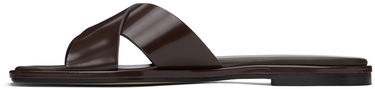 Modni dodatki Aeyde Aeyde Sonia Leather Cross-Strap Sandals Rjava | A11-FS-BRNS08FL62-SS24-953-028, 2