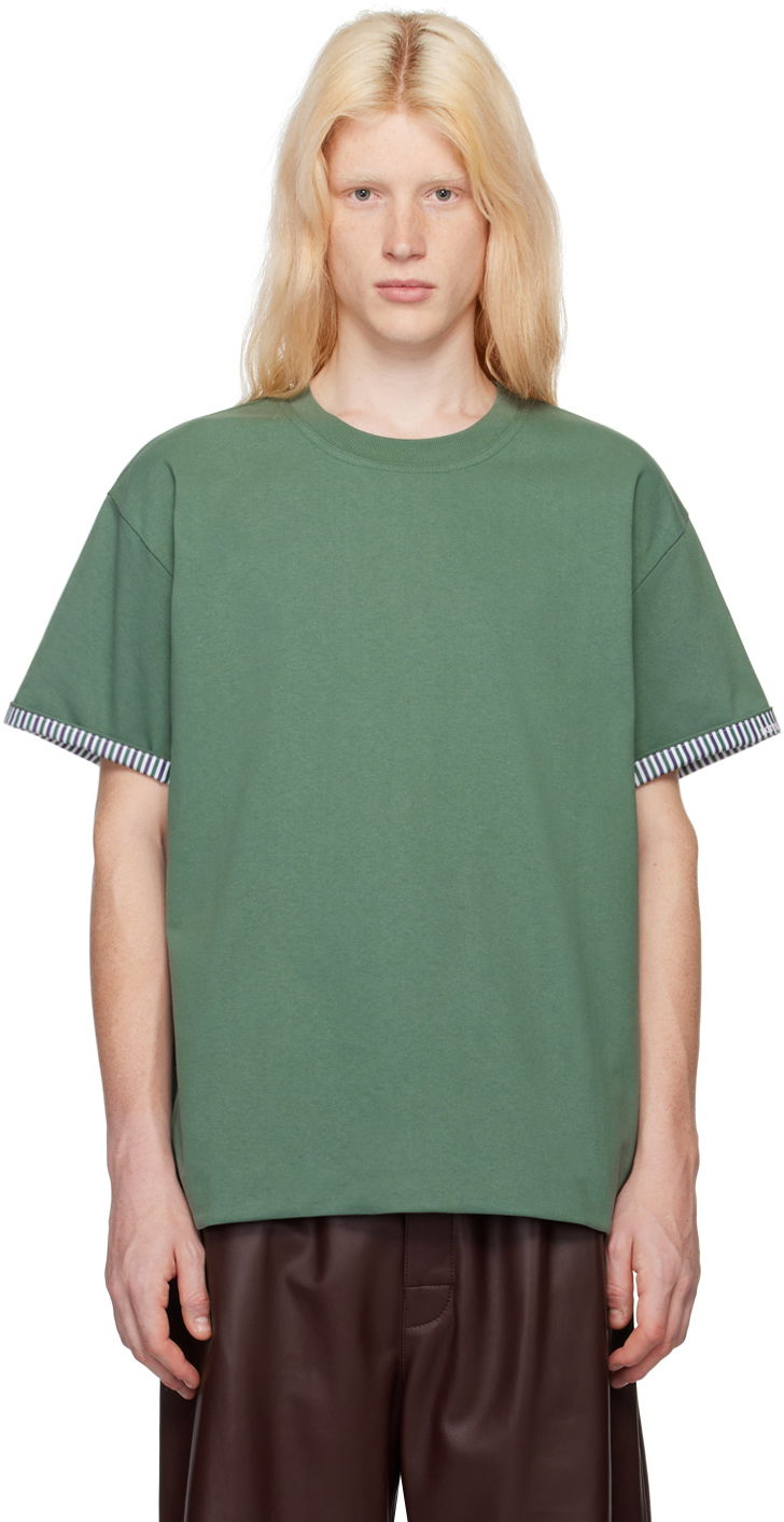 Majica Bottega Veneta Double-Layer T-Shirt Zelena | 754683V39G0, 0