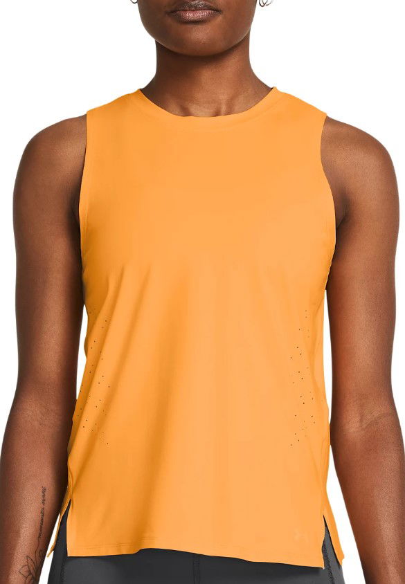 Majica brez rokavov Under Armour Elite Launch Tank Top Rumena | 1383363-803