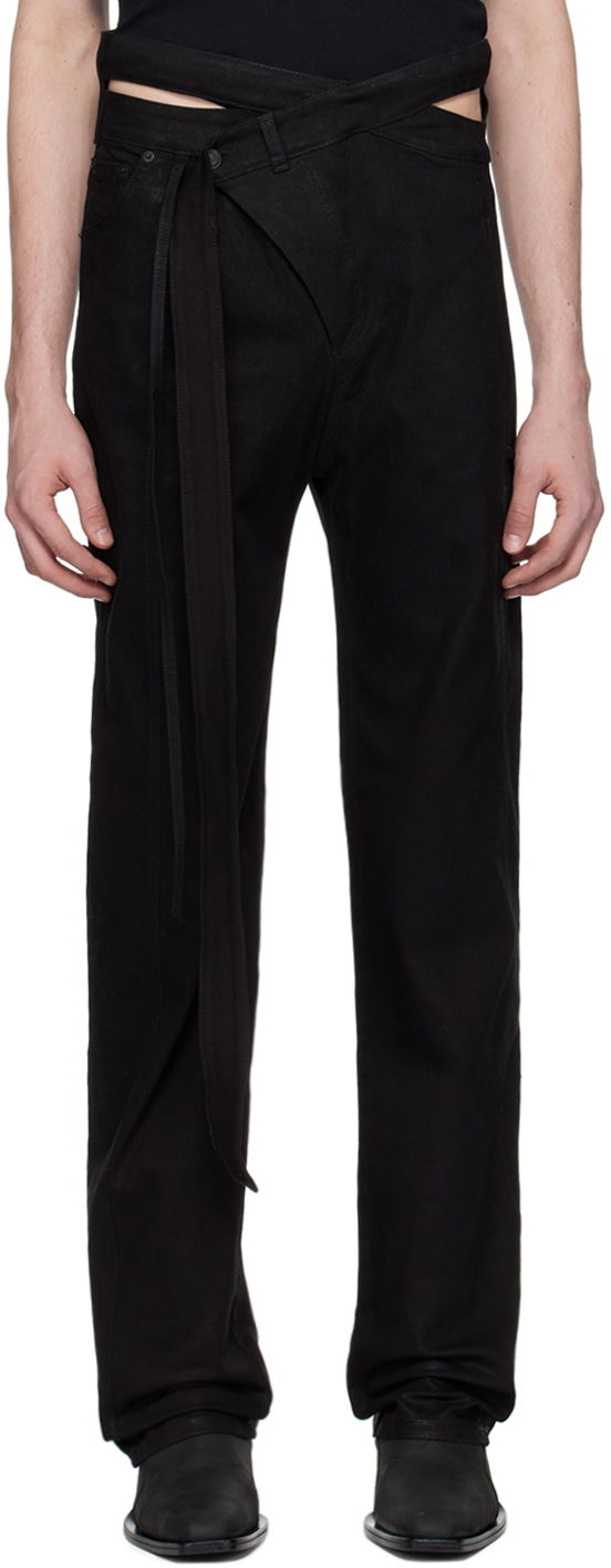 Hlače in kavbojke Ottolinger Ottolinger Signature Wrap Jeans Črna | 1700203E