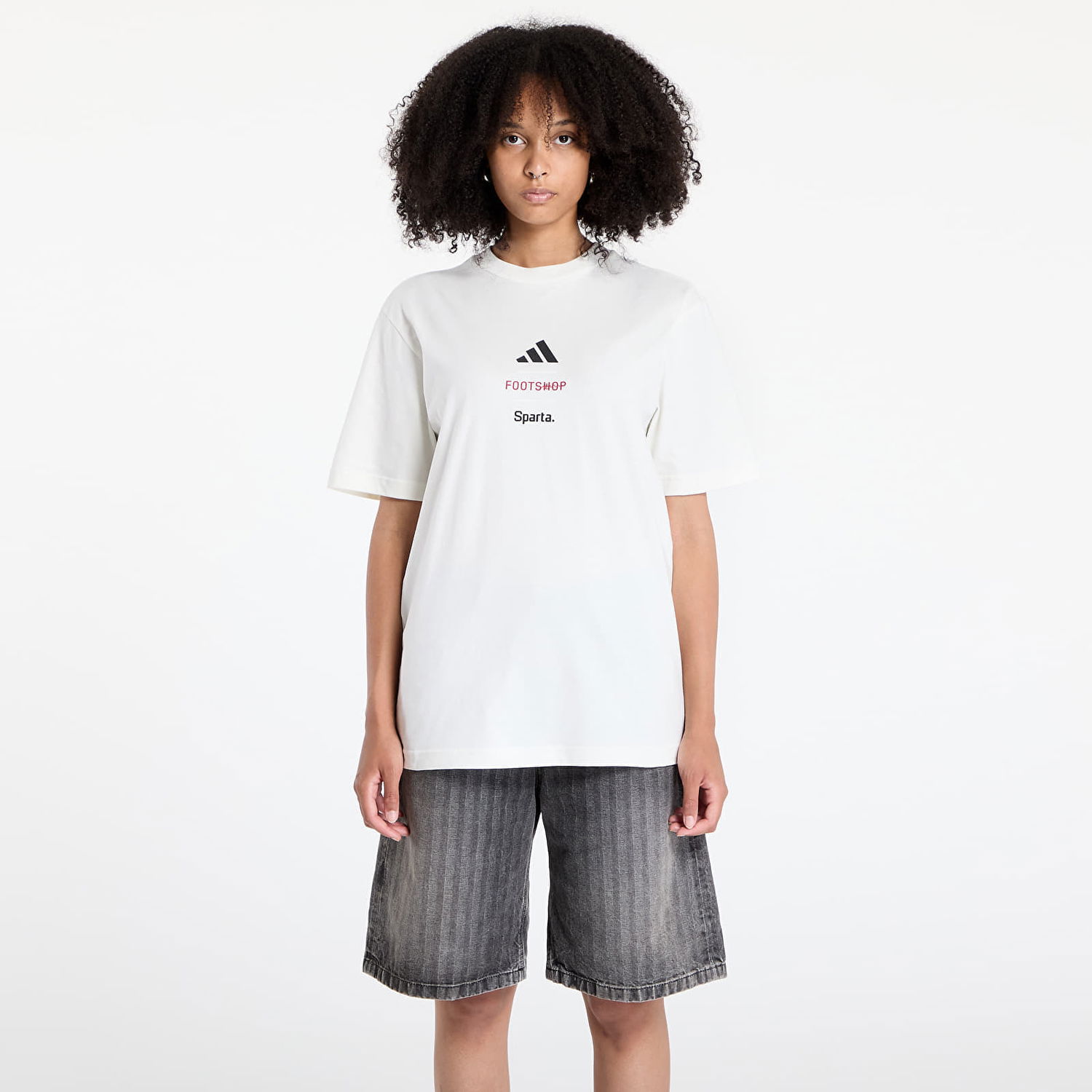 Majica adidas Performance Footshop x Sparta Logotype Tee Bela | FTSHP_492, 1