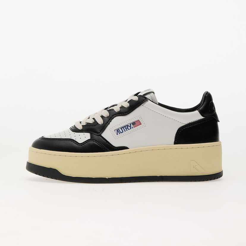 Superge in čevlji Autry Platform Low Wom Leat/ Leat Wht/ Blk Bela | PTLWWB01