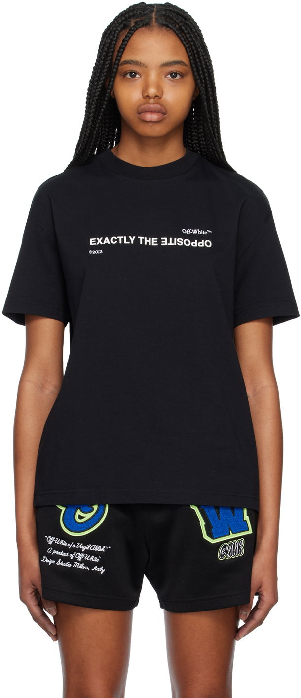 Majica Off-White 'Exactly The Opposite' Graphic T-Shirt Črna | OWAA089S23JER0081032, 0