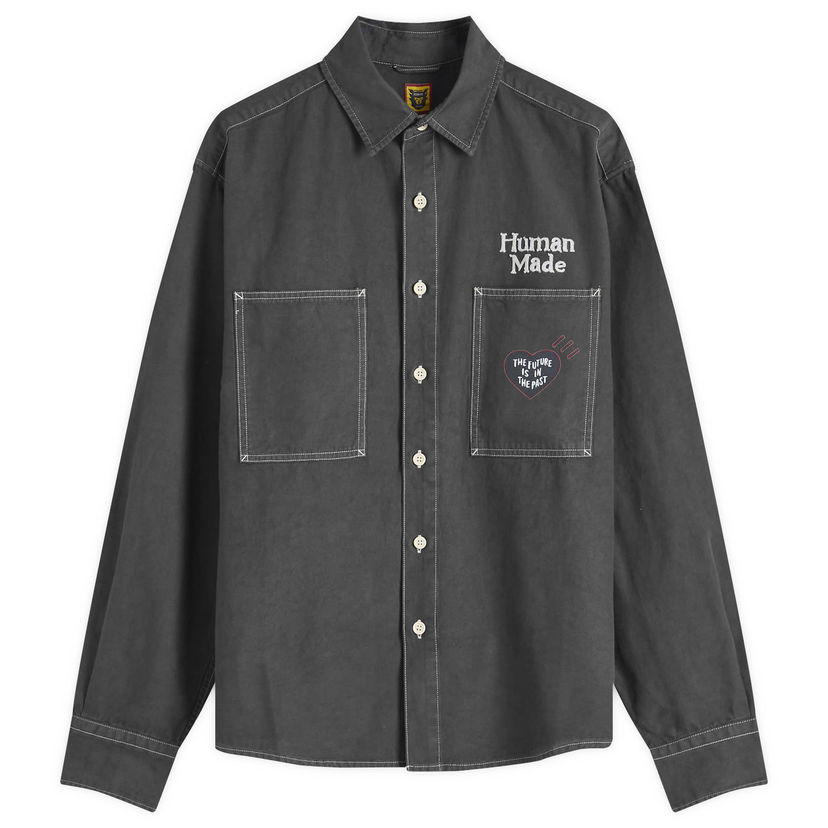 Srajce Human Made Work Shirt Stitch Large Siva | HM28SH017-BK