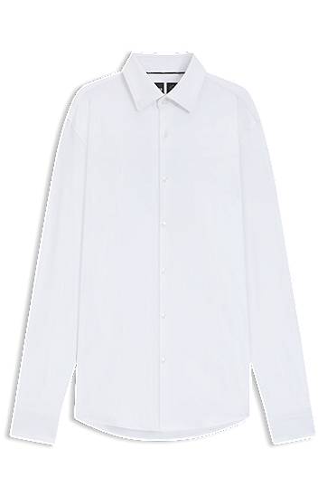 Srajce BOSS Slim-fit shirt in brushed stretch flannel Bela | 50550068