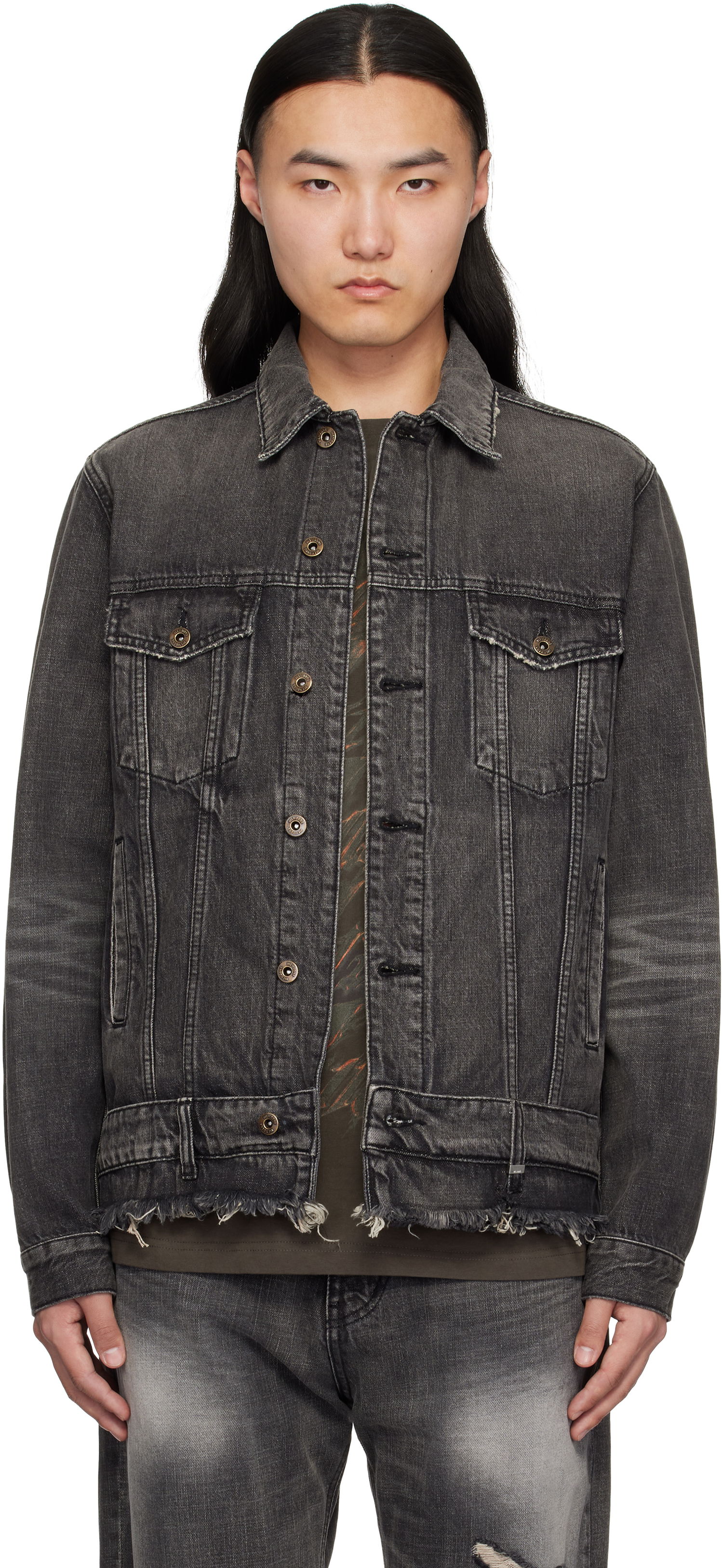 Jakna We11done We11done Denim Trucker Jacket Siva | WD-DJ0-25-308-U-BK, 0