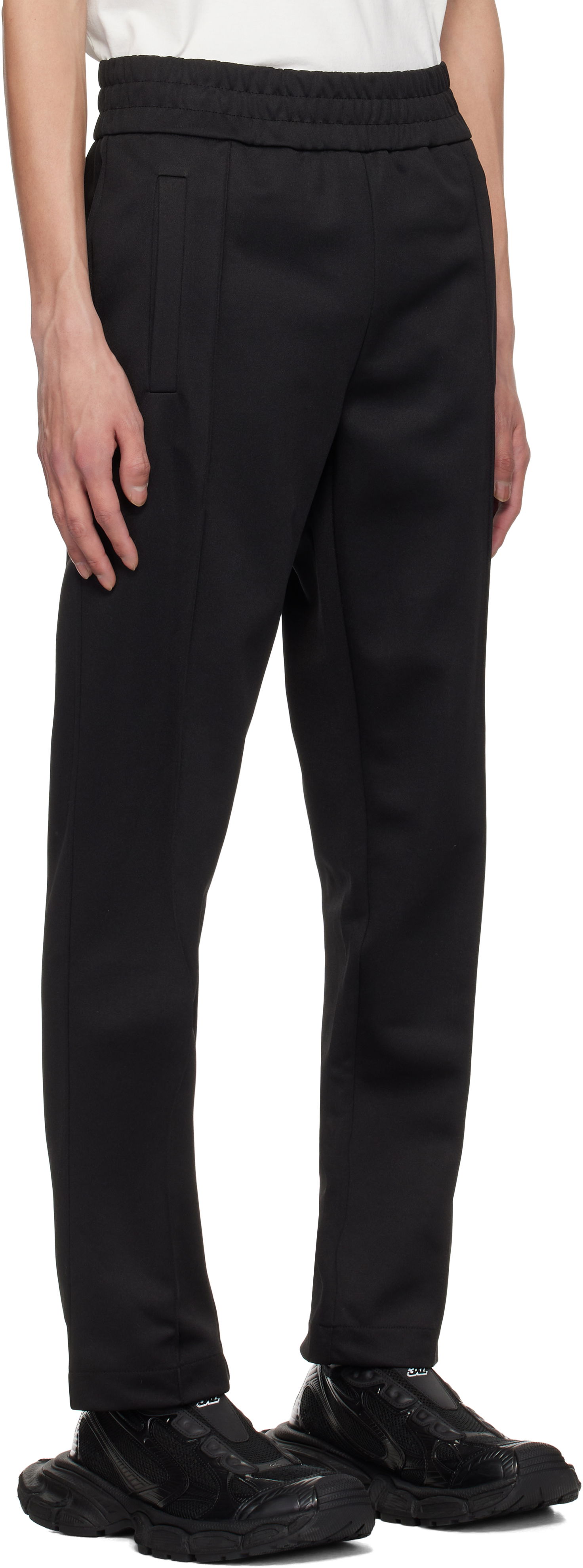Trenirka Palm Angels Palm Angels Curved Logo Track Pants Črna | PMCJ048S25FAB0011003, 1