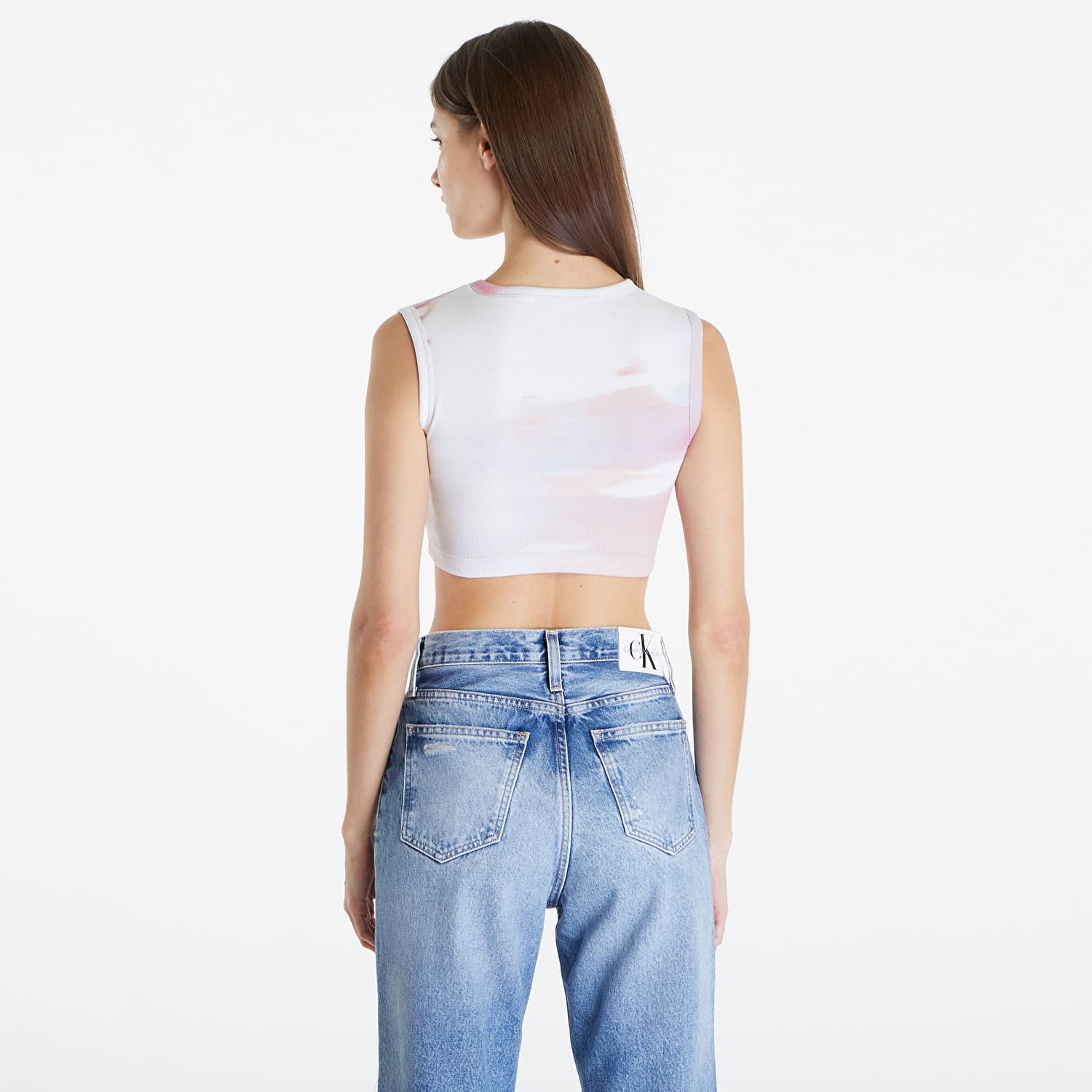 Majica brez rokavov CALVIN KLEIN Cropped Tank Top White Bela | J20J223163 0LA, 1