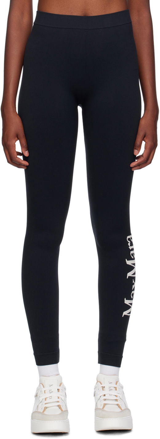 Pajkice Max Mara Max Mara Jacquard Leggings Črna | 2398160133600