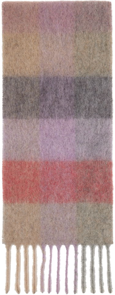 Šala Acne Studios Check Scarf Oranžna | CA0084-, 1