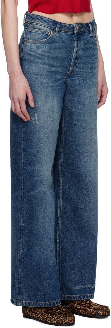 Kavbojke A.P.C. Elisabeth Wide-Leg Jeans Modra | COHFC-F09181, 4
