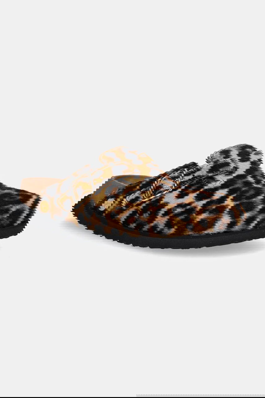 Superge in čevlji Birkenstock Leopard Print Clog with Buckle 1774 Boston FUR Večbarvna | 1031919, 0