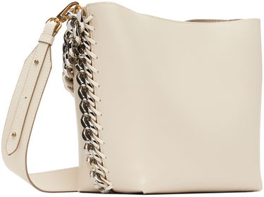 Torba za čez ramo Stella McCartney Bucket Bag With Chain Bela | 7B0033W8839, 2
