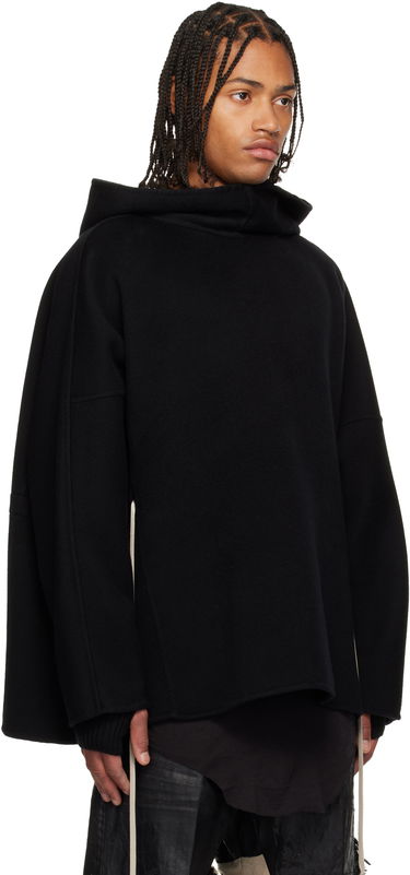 Pulover Rick Owens Concordians Cashmere Tunic Hoodie Črna | RR02E1502 DWS, 1