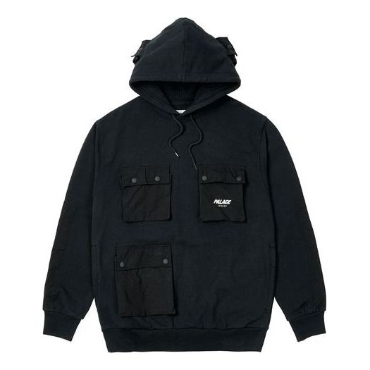 Pulover Palace Multiple Pockets Hoodie Črna | P20CS045