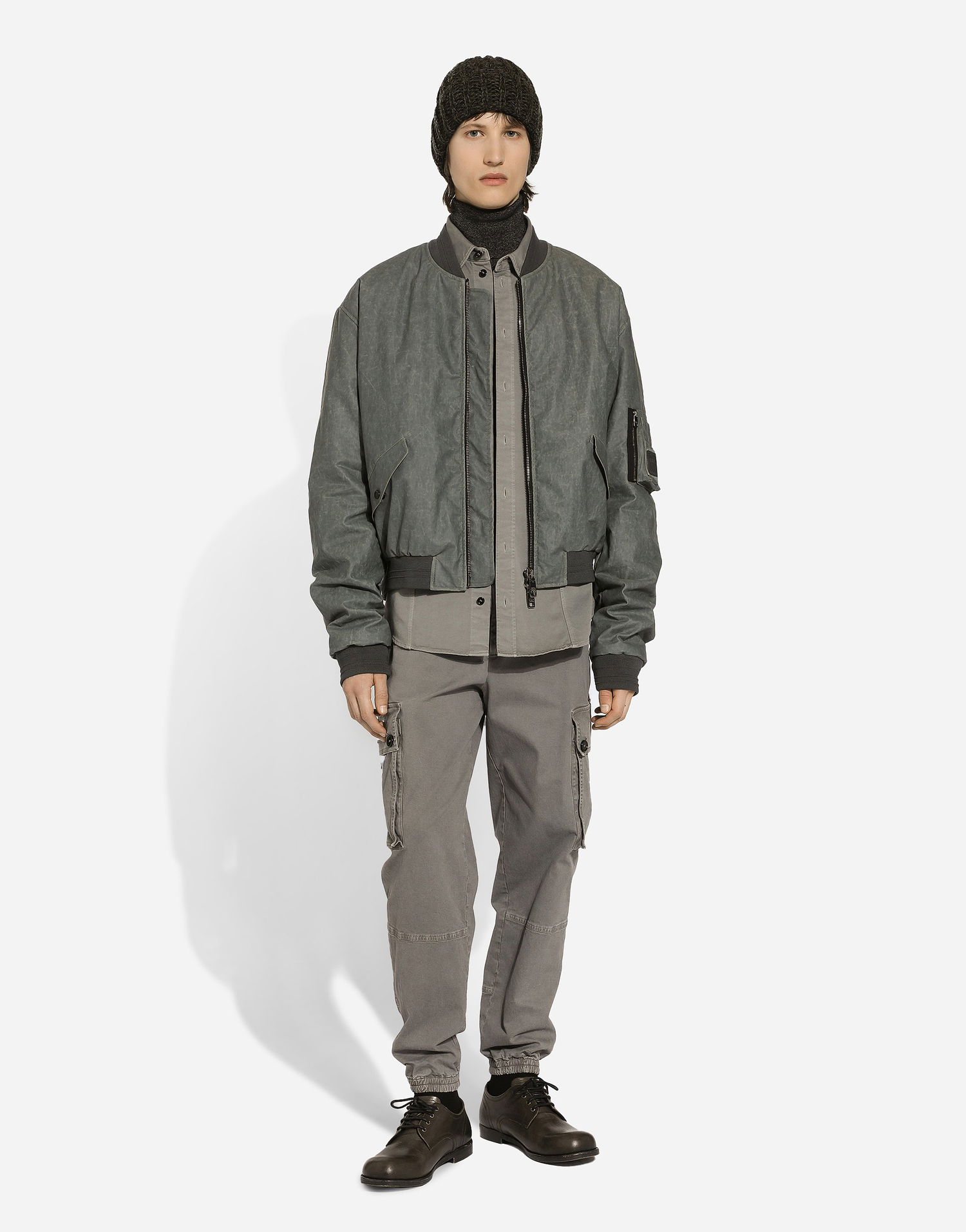 Bomber jakna Dolce & Gabbana Dolce & Gabbana Oversize Linen Bomber Jacket Zelena | G9BBMTFU4L4N9299, 1