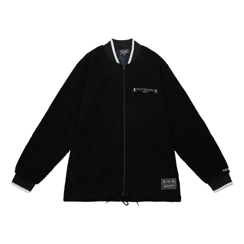 Bomber jakna Mitchell & Ness Mitchell & Ness x Mastermind Sherpa Jacket Črna | OJBF5238-CLBYYPPPBLCK