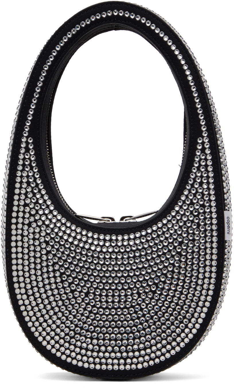 Torbica Coperni Crystal Embellished Mini Swipe Bag Črna | COPBA01BIS455