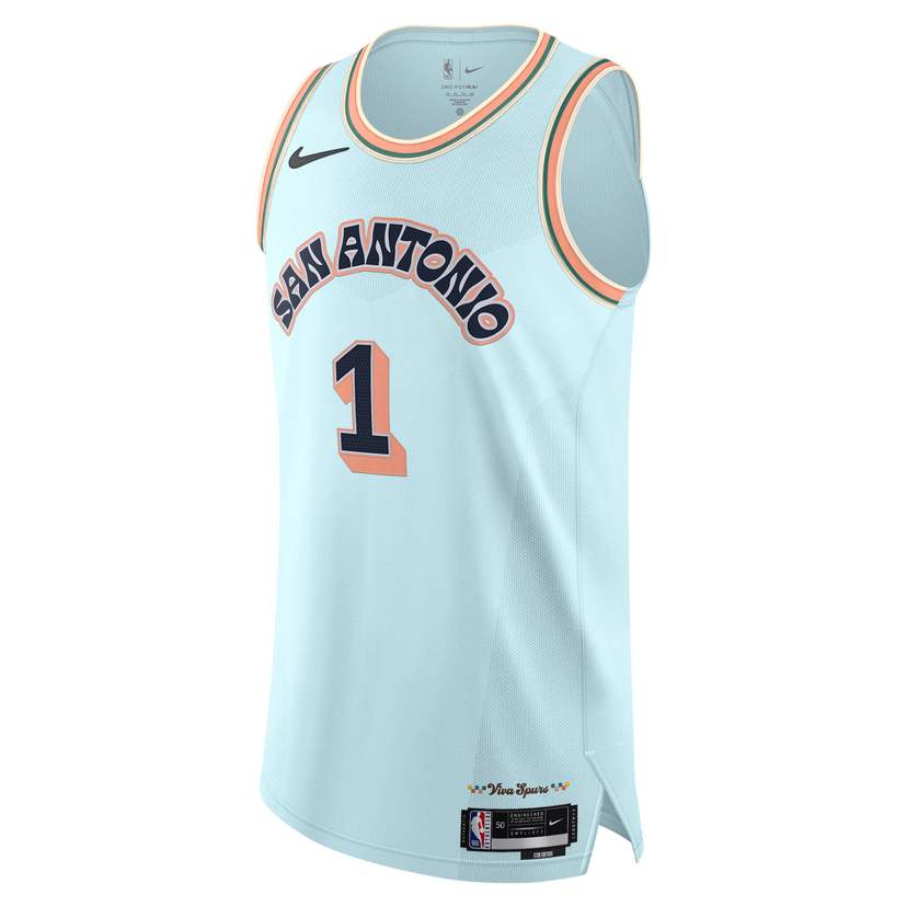 Majica brez rokavov Nike Authentic Victor Wembanyama San Antonio Spurs City Edition Basketball Jersey 2024/25 Modra | FQ4482-474