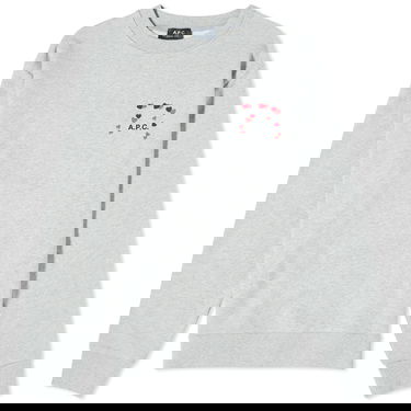 Pleteni pulover A.P.C. alentines Logo Crewneck Siva | COEIP-M27895-PLA, 0