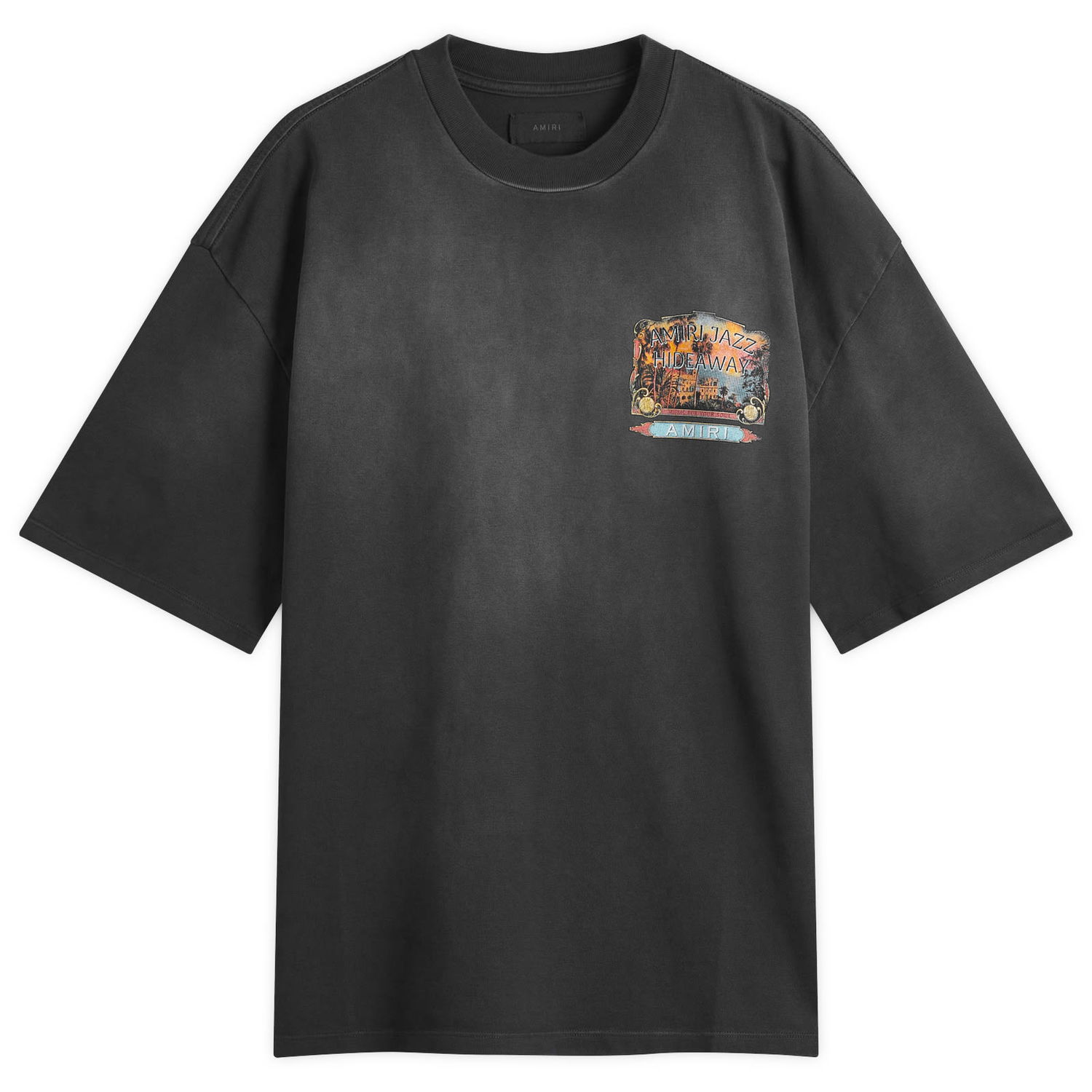 Majica AMIRI AMIRI Jazz Hideaway Graphic Tee, Size Large Črna | AMJYTE1165-001, 0