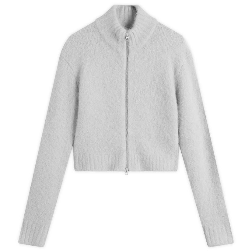 Pleteni pulover Samsoe Samsoe Sajeanne Cropped Fuzzy Cardigan Siva | F24400072-CLR000657