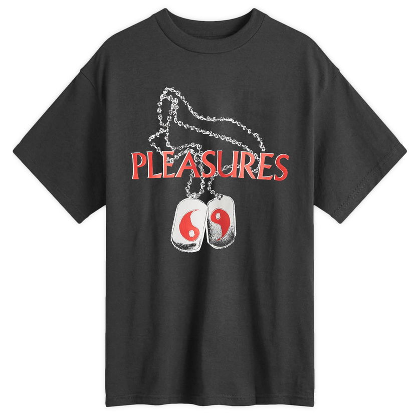 Majica Pleasures Dog Tags Graphic T-Shirt Črna | P24W049-BLACK