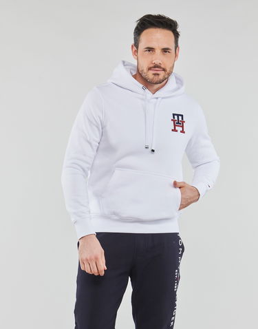 Pulover Tommy Hilfiger ESSENTIAL MONOGRAM HOODIE Bela | MW0MW28677-YBR, 1