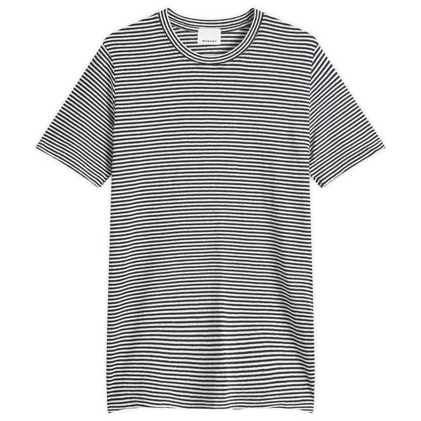 Majica ISABEL MARANT Striped T-Shirt Ecru Bela | 25PTS0063HA-C1N10H-23EC