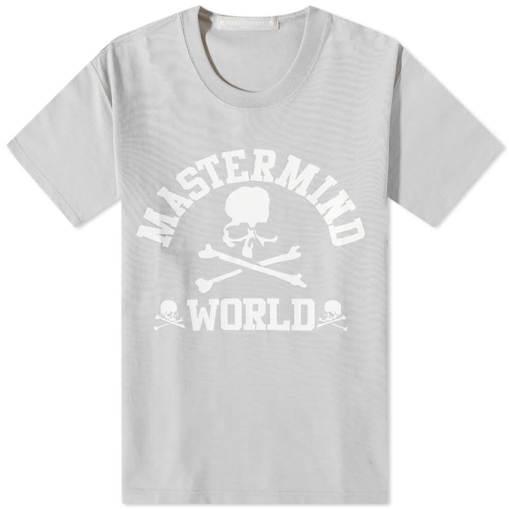 Majica Mastermind WORLD College Logo Tee Siva | MW22S09-TS038-GRY, 0