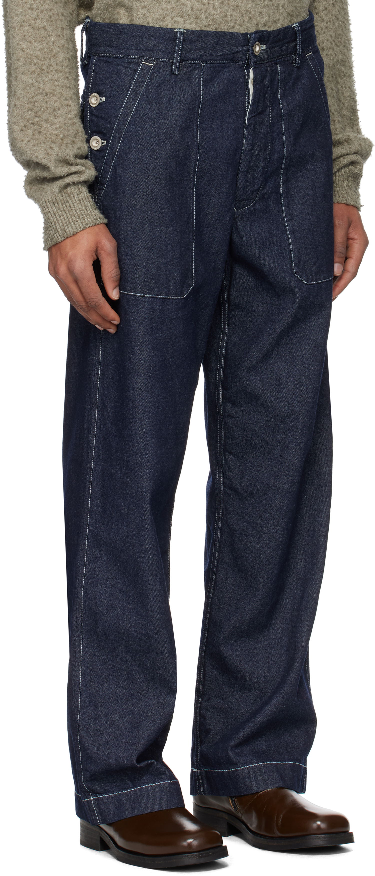 Kavbojke C.P. Company C.P. Company Loose Denim Jeans Modra | 18CMPA157A-110295W, 1