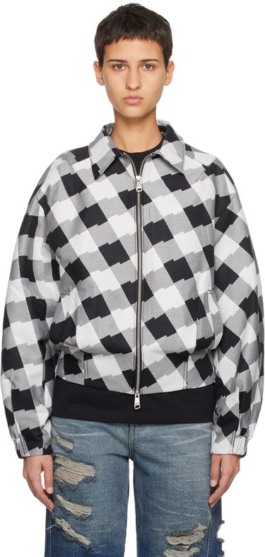 Bomber jakna ADER ERROR Check Print Zip-Up Jacket Črna | BMADFWJK1001WH, 0