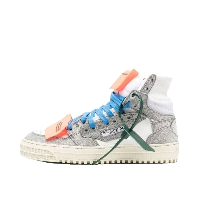 Superge in čevlji Off-White 3.0 Off Court High-Top White Silver Glitter W Siva | OWIA112S23LEA0050172