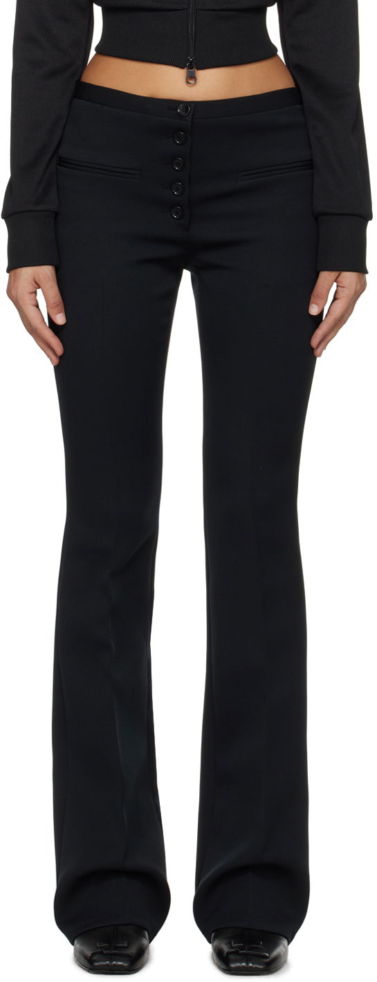 Hlače Courrèges Courrèges Tailored Flare Trousers Črna | 124CPA184PL0007