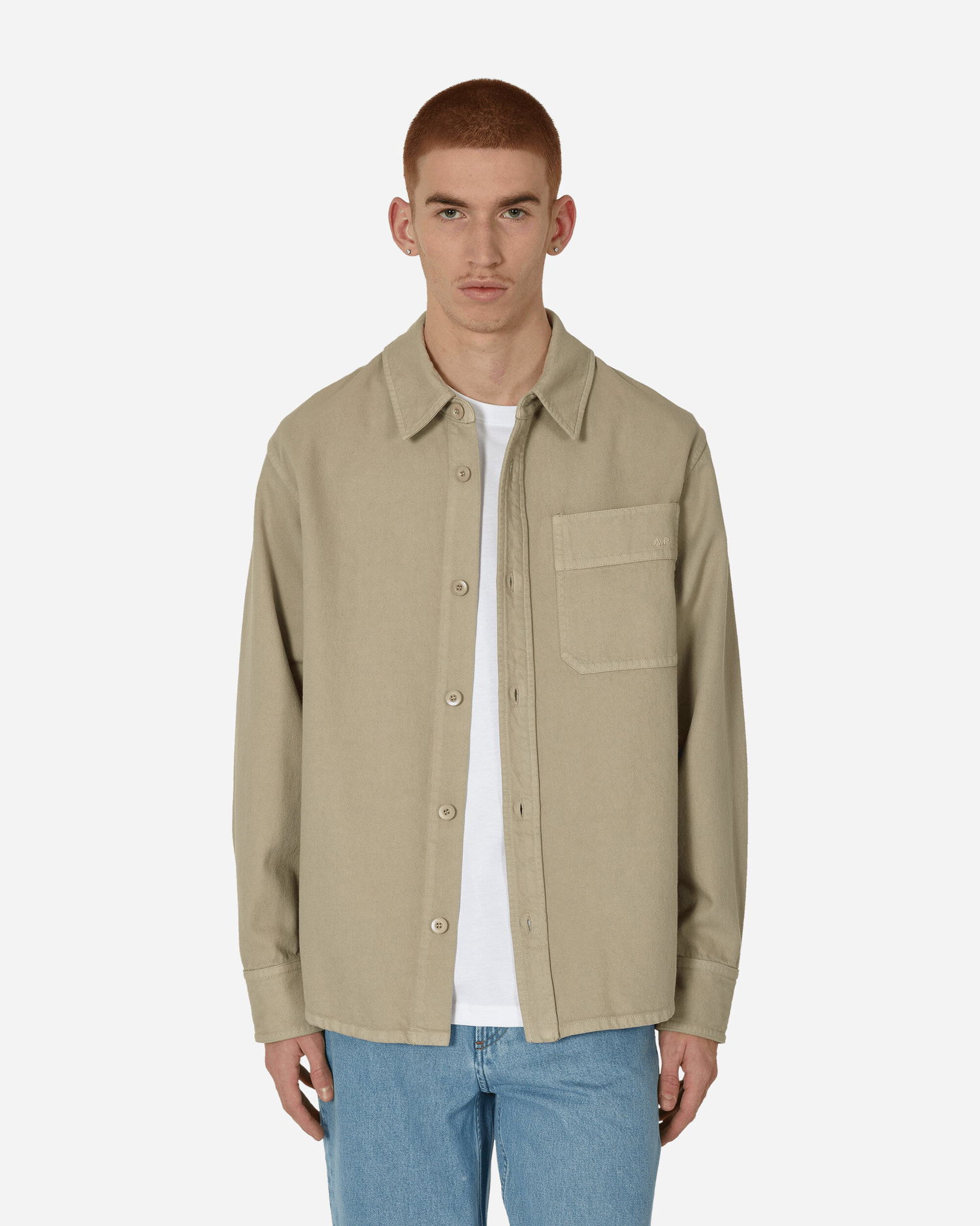 Srajce A.P.C. Basile Brodée Poitrine Overshirt Bež | COFCN-H02918 BAE, 0