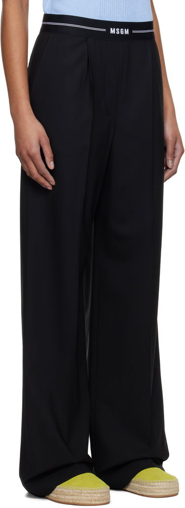 Hlače MSGM MSGM Pleated Trousers Črna | 3841MDP14 257127, 1