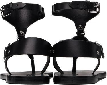 Superge in čevlji ISABEL MARANT Eveen Leather Thong Sandals Črna | SD0250FA-C2A02S, 1