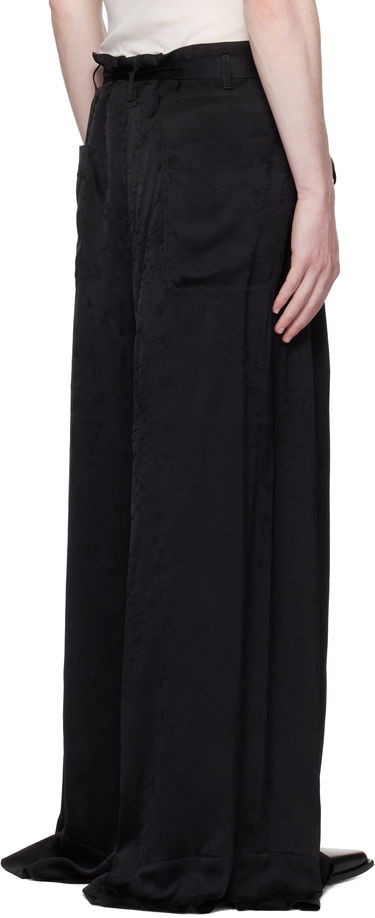 Hlače Ann Demeulemeester Ann Demeulemeester Bruse Wide Lounge Pants Črna | B0012744-FA611-099, 2