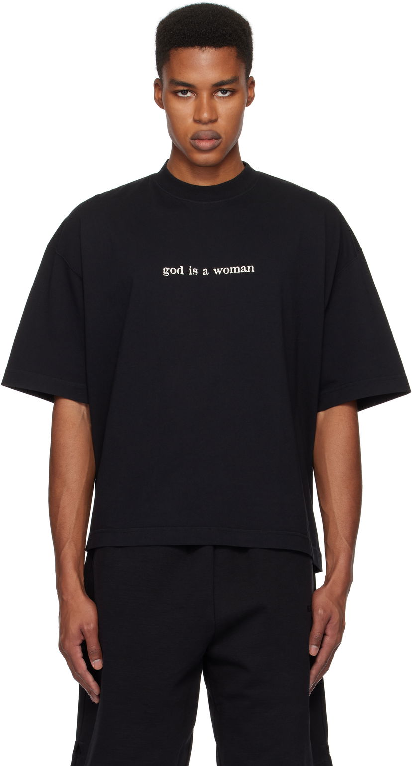 Majica VETEMENTS 'God Is A Woman' Cropped Boxy T-Shirt Črna | UA66TR725B