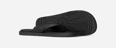 Superge in čevlji UGG Seaside II Leather Flip-Flops Črna | 1166610-BLK, 2