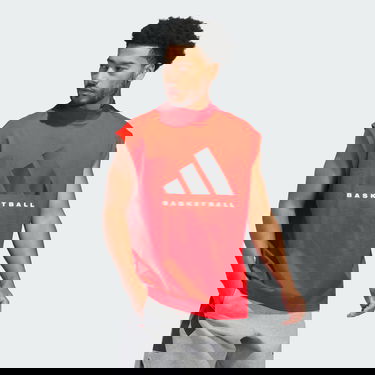 Majica brez rokavov adidas Performance Basketball Sleeveless T-Shirt Rdeča | JE3770, 2